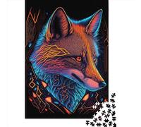 Jigsaw Puzzles 1000 Pieces for Adults Fox Neon4 Puzzle for Adults Paper Board Puzzles Family Decoration 1000pcs (38x26cm)