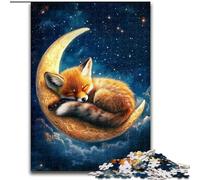 Jigsaw Puzzles 1000 Pieces for Adults Fox on The Moon Jigsaw Puzzles 26X38CM for Teenagers, Couples, And Friends for Birthdays, Christmas