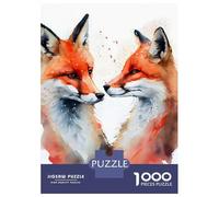 Jigsaw Puzzles 1000 Pieces for Adults Fox Romantic Couple Puzzle for Adults Family Game Wall Decoration for Birthday, Chrismas 38x26cm/1000pcs