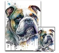 Jigsaw Puzzles 1000 Pieces for Adults French Bulldog Wooden Jigsaw Puzzles Brain Challenge Game for Teenagers & Family Interaction 50x75CM/19.68x29.52inch