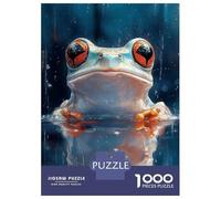 Jigsaw Puzzles 1000 Pieces for Adults Frog in Water with Rain Effect Adult Jigsaw Puzzle DIY Toys Birthday Present Stress Reduction Gifts 38x26cm/1000pcs