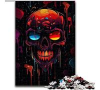 Jigsaw Puzzles 1000 Pieces for Adults Funky Dark Skull Jigsaw Gift DIY Fun Suitable for Home Living Room Office Decoration (size : 26x38cm)
