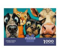 Jigsaw Puzzles 1000 Pieces for Adults Funny Animal Faces Adult Puzzles Toy Wall Decor But Fun And Humorous Help The Brain Exercise 70x50cm/1000pcs
