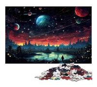 Jigsaw Puzzles 1000 Pieces for Adults Future Cities on Earth Puzzle Wall Decoration Birthday Present Gifts Wall Art 1000 PCS(38x26cm)