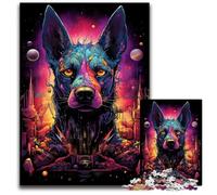 Jigsaw Puzzles 1000 Pieces for Adults Future Colorful Psychedelic Doberman Wooden Jigsaw Puzzles Educational Toy for Teenagers Home Office Decor 1000 PCS(75x50cm)
