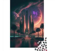 Jigsaw Puzzles 1000 Pieces for Adults | Futuristic_City_ Puzzles | 1000 Piece Jigsaw Educational Games Home Decoration Puzzle 1000pcs (38x26cm)