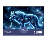 Jigsaw Puzzles 1000 Pieces for Adults Galactic Wolf in Clouds Adult Puzzles Toy Wall Decor But Fun And Humorous Help The Brain Exercise 38x26cm/1000pcs