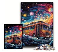 Jigsaw Puzzles 1000 Pieces for Adults Galaxy Bus Challenging Puzzles 50x75 cm Perfect for Teenagers & Home Decor