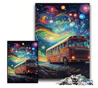 Jigsaw Puzzles 1000 Pieces for Adults Galaxy Bus Jigsaw Puzzles for Adults, 1000 Piece Engaging Family Game Night Activity Size 50x75cm