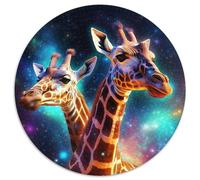 Jigsaw Puzzles 1000 Pieces for Adults Galaxy Giraffe Cardboard Jigsaw Puzzles for Adults Brain Challenge Gift, Educational Activity for Teenagers 67.5x67.5cm