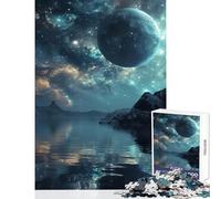 Jigsaw Puzzles 1000 Pieces for Adults Galaxy Outer Space Anti-Stress Toys Gift For Birthdays Impossible Game with Matching Poster And Trivia Sheet Size 50x75cm
