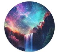 Jigsaw Puzzles 1000 Pieces for Adults Galaxy Waterfall 1000 Piece Round Puzzle Interactive Family Game, DIY Home Decor, Brain Teaser Gift 1000pcs (67.5x67.5cm)