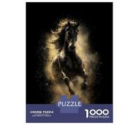 Jigsaw Puzzles 1000 Pieces for Adults Galloping Horse with Golden Dust Adult Jigsaw Puzzle DIY Toys Birthday Present Stress Reduction Gifts 70x50cm/1000pcs