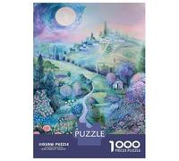 Jigsaw Puzzles 1000 Pieces for Adults Garden Path to The Moon-2 Adult Puzzles Relaxing Games Difficult Hard Deal As Gifts for The Whole Family 38x26cm/1000pcs