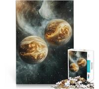 Jigsaw Puzzles 1000 Pieces for Adults Gas Giant Planets in Space Made of wood Suitable for ages 14 and up family fun games great size：50x75cm/19.68x29.52inch
