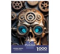 Jigsaw Puzzles 1000 Pieces for Adults Gears Cogs Goggles Skull Jigsaw Puzzle DIY Toys But Fun And Humorous Deal As Gifts for The Whole Family 70x50cm/1000pcs