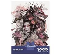 Jigsaw Puzzles 1000 Pieces for Adults Geisha Dragon Puzzle for Adults Hands-on Game Improve Memory Deal As Gifts for The Whole Family 52x38cm/1000pcs
