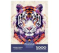 Jigsaw Puzzles 1000 Pieces for Adults Geometric Tiger Wall Art Print Jigsaws for Adults Relax Games Improve Memory Stress Reduction Gifts 38x26cm/1000pcs