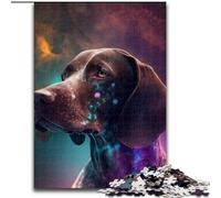 Jigsaw Puzzles 1000 Pieces for Adults German Shorthaired Pointer Wooden Puzzles size 50x75cm Perfect for Family Fun, Party Games, Birthday Party Favors