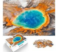 Jigsaw Puzzles 1000 Pieces for Adults Geyser YellowStone Park US Made of wood for ages 14 and over Antistress Vacation at home Killing time Family Fun Gift。size:50x75cm/19.68x29.52inch