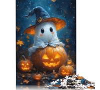 Jigsaw Puzzles 1000 Pieces for Adults Ghostly Pumpkin Patch Paperboard Puzzles Family Decoration 1000pcs (38x26cm)