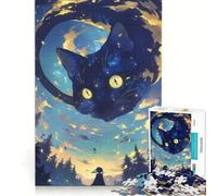 Jigsaw Puzzles 1000 Pieces for Adults Giant Cat in The Sky, Educational Toy, Tough Challenge, Artists Collection, Fine Art 38x26cm