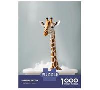 Jigsaw Puzzles 1000 Pieces for Adults Giraffe Funny Animal Puzzle for Adults Family Game Wall Decoration for Birthday, Chrismas 38x26cm/1000pcs