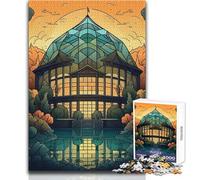 Jigsaw Puzzles 1000 Pieces for Adults Glass Doom Enjoy Gentle Leisure Relaxation Stable Fit Accurate Cutting Toy Size 38x26cm