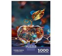 Jigsaw Puzzles 1000 Pieces for Adults Glowing Crystal Apple Decor Puzzle for Adults Hands-on Game Improve Memory Deal As Gifts for The Whole Family 70x50cm/1000pcs