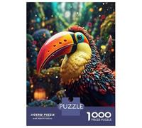 Jigsaw Puzzles 1000 Pieces for Adults Glowing Toucan Bird Puzzles for Adults Family Games Wall Decoration Stress Reduction Gifts 38x26cm/1000pcs