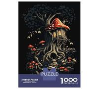 Jigsaw Puzzles 1000 Pieces for Adults Goblincore - Mushroom House in The Woods Puzzles for Adults Fun Games Improve Memory Deal As Gifts for The Whole Family 38x26cm/1000pcs