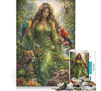Jigsaw Puzzles 1000 Pieces for Adults Goddess of The Rainforest, Relax Games, Pattern Assembly, Wishlist with Santa Claus (38x52cm)