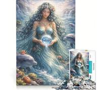 Jigsaw Puzzles 1000 Pieces for Adults Goddess of The Sea, Impossible Game, Challenging To Complete, for Is Ideal As A Gift (38x26cm)