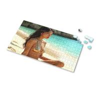 Jigsaw Puzzles 1000 Pieces For Adults Golden Bikini On Sandy Beach By Clear Blue Water. Picture Puzzle 100 Piece Puzzles For Kids 3 Year Old Girl Gifts(1000PCS)