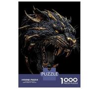 Jigsaw Puzzles 1000 Pieces for Adults Golden Fanged Panther Puzzles for Adults Family Games Wall Decoration Stress Reduction Gifts 38x26cm/1000pcs