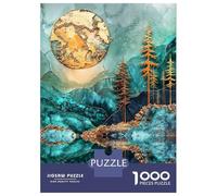 Jigsaw Puzzles 1000 Pieces for Adults Golden Moonlit Pines Adult Jigsaw Hands-on Game Difficult Hard Unique Birthday And Gifts 70x50cm/1000pcs