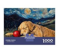 Jigsaw Puzzles 1000 Pieces for Adults Golden Retriever Sleeping Ball Puzzle for Adults Family Game Wall Decoration for Birthday, Chrismas 70x50cm/1000pcs