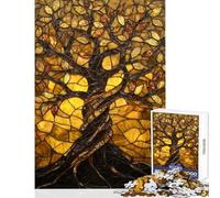Jigsaw Puzzles 1000 Pieces for Adults Golden Root of The Tree Educational Games Improve Memory Anti-Stress Toys Enhance Love between Couples (50X75cm)