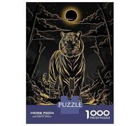Jigsaw Puzzles 1000 Pieces for Adults Golden Tiger in Moonlit Forest Jigsaw for Adults Relaxing Games Difficult Challenge for Birthday, Chrismas 70x50cm/1000pcs