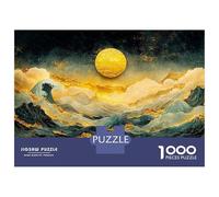 Jigsaw Puzzles 1000 Pieces for Adults Golden Wave Landscape Puzzle for Adults Family Game Wall Decoration for Birthday, Chrismas 70x50cm/1000pcs