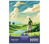 Jigsaw Puzzles 1000 Pieces for Adults Golf Golfer Puzzles for Adults DIY Toys Home Decoration Help The Brain Exercise 70x50cm/1000pcs