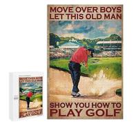 Jigsaw Puzzles 1000 Pieces for Adults Golf Move Over Boys Let This Old Man Show You How to Play Golf Wooden Puzzle - Puzzles for Youth Home Decor Funny Game Best Gift Preschool Toys