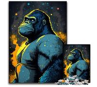 Jigsaw Puzzles 1000 Pieces for Adults Gorilla Visionary Wooden Jigsaw Puzzles Brain Challenge Game for Teenagers & Family Interaction 50x75CM/19.68x29.52inch