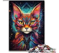 Jigsaw Puzzles 1000 Pieces for Adults Graffiti Art Cat Jigsaw Brain Teaser Game for Teenagers, for Family Game Night (size : 50x75cm)