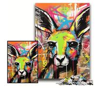 Jigsaw Puzzles 1000 Pieces for Adults Graffiti Painting Whale Wooden Jigsaw Brain Challenge, for Teenagers & Home Decor Size 50x75cm