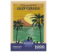 Jigsaw Puzzles 1000 Pieces for Adults Gran Canaria Travel Puzzle for Adults Toy Wall Decor Hand Speed Race Stress Reduction Gifts 38x26cm/1000pcs