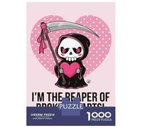 Jigsaw Puzzles 1000 Pieces for Adults Grim Reaper of Broken Hearts Puzzles for Adults DIY Toys Home Decoration Help The Brain Exercise 52x38cm/1000pcs