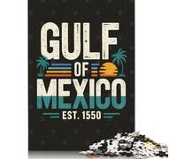 Jigsaw Puzzles 1000 Pieces for Adults Gulf of Mexico Vintage Design Puzzle for Adults Paperboard Puzzles Family Fun Jigsaws Puzzles 38x26cm/1000pcs