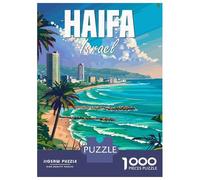 Jigsaw Puzzles 1000 Pieces for Adults Haifa Israel Jigsaw for Adults Family Games A Work of Art Help The Brain Exercise 70x50cm/1000pcs