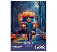 Jigsaw Puzzles 1000 Pieces for Adults Halloween Horror in The Woods Jigsaws for Adults Fun Games Stress Reliever Help The Brain Exercise 52x38cm/1000pcs